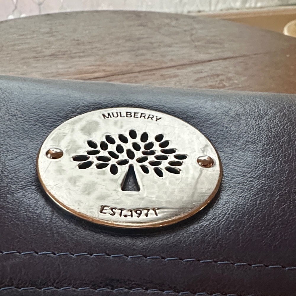 Mulberry Royal Blue Leather Clutch - Picture 2 of 6